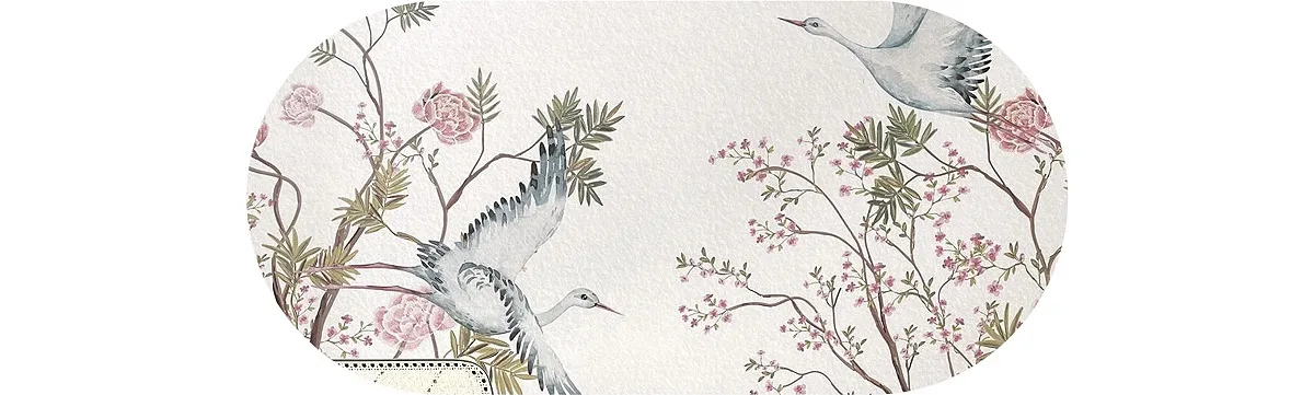 chinoiserie feminine wallpaper